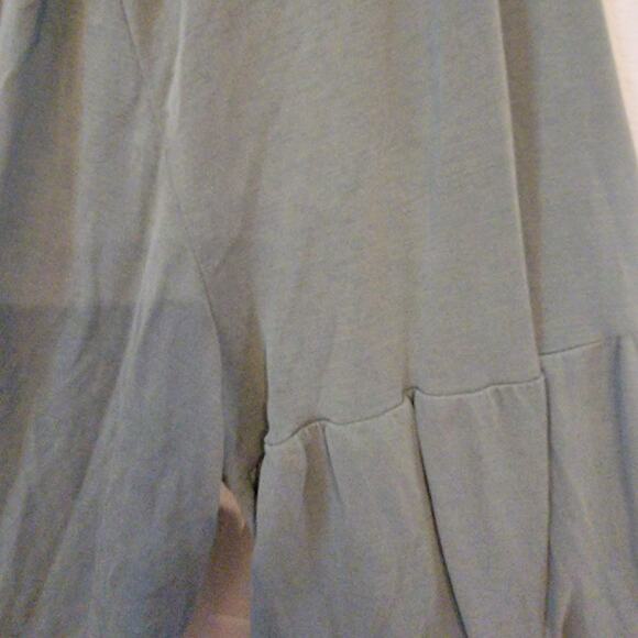 Lucky Brand Soft Green Longsleeve Notched Neck Sandwash Top XL Peasant Prairie‎ - Picture 11 of 16